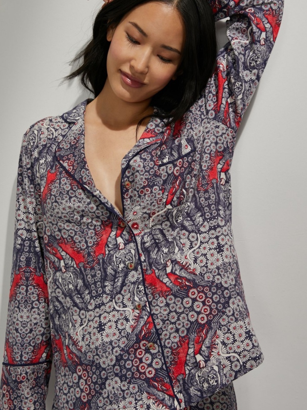 Anthropologie Florence Balducci Menagerie Pajama Set, VGUC - Picture 9 of 10